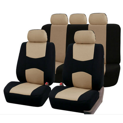 9PCS Car Seat Covers Universal Car Seat Protector Protection Cover Beige