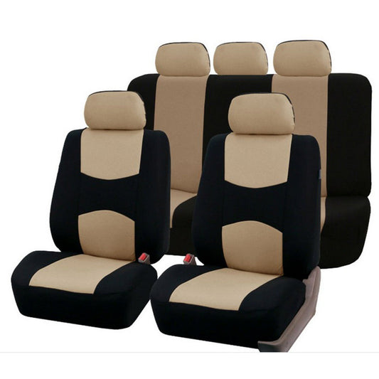9PCS Car Seat Covers Universal Car Seat Protector Protection Cover Beige