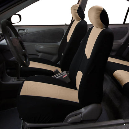 9PCS Car Seat Covers Universal Car Seat Protector Protection Cover Beige