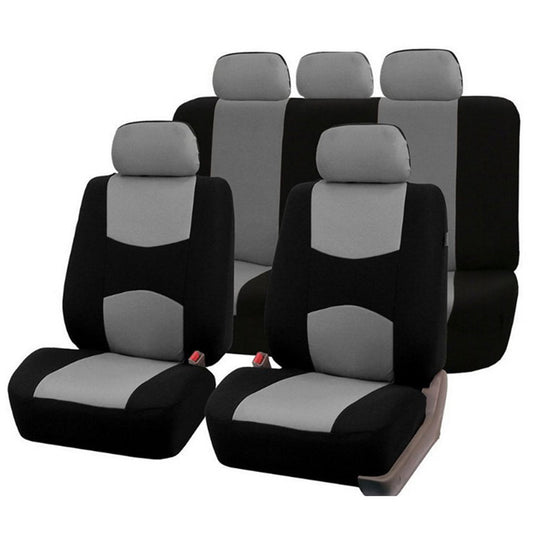 9PCS Car Seat Covers Universal Car Seat Protector Protection Cover Grey
