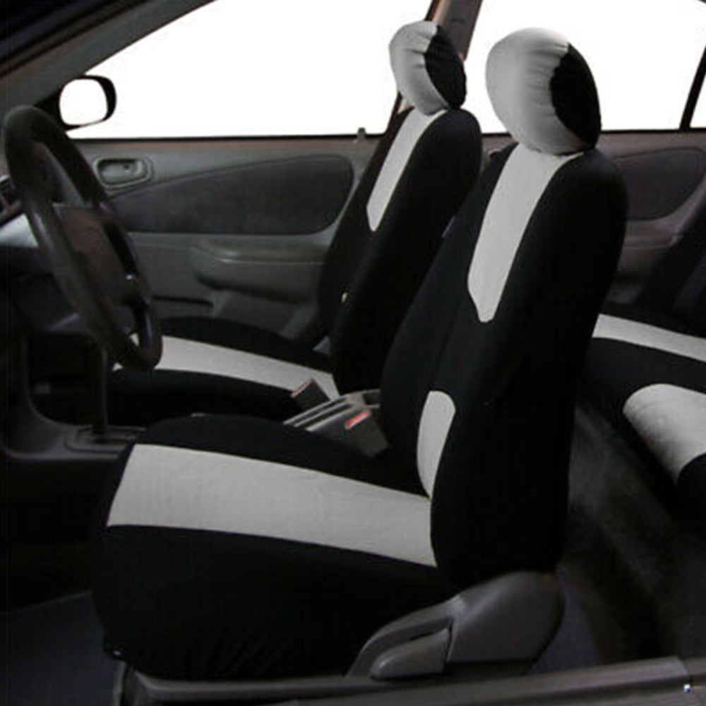 9PCS Car Seat Covers Universal Car Seat Protector Protection Cover Grey