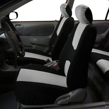 9PCS Car Seat Covers Universal Car Seat Protector Protection Cover Grey