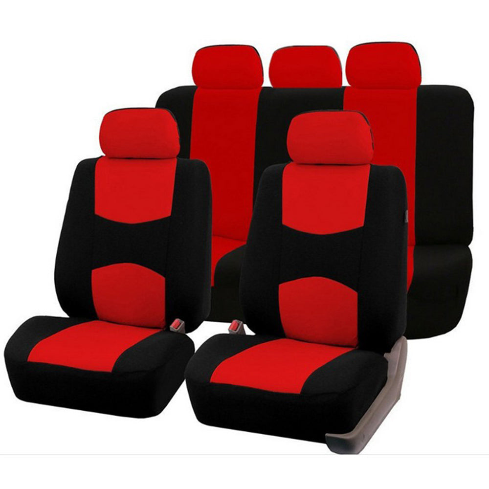 9PCS Car Seat Covers Universal Car Seat Protector Protection Cover Red