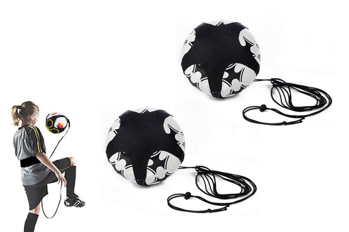 2Sets Football Kick Trainer Soccer Training Aids Hands Free Throw Sole Practice Equipment