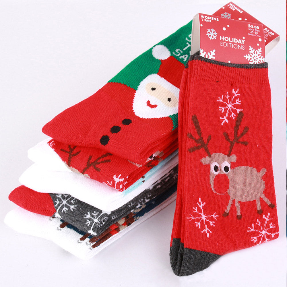 5 Pairs Mixed Patterns Christmas Long Socks