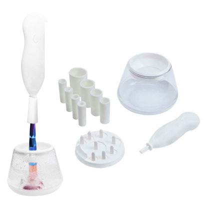 Makeup Brush Cleaner and Dryer Makeup Brush Cleaning Tools Kit White