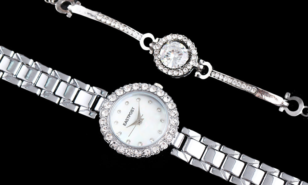 Chic Serene Watch and Bracelet Set -2pcs Women Lady Gift