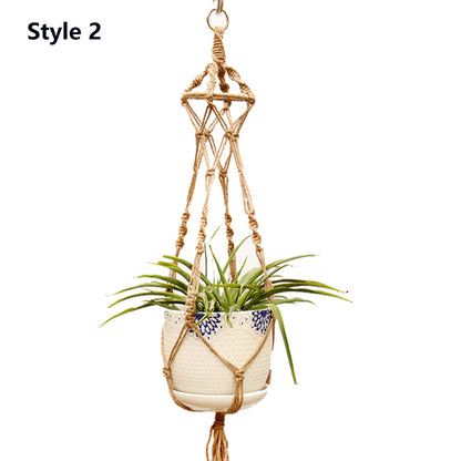 3Pcs Braided Plant Rope Hanger Home Decor Garden Flower Plant Pot Holder