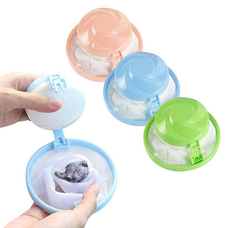 3 Pieces Floating Lint Hair Catcher Mesh Pouches