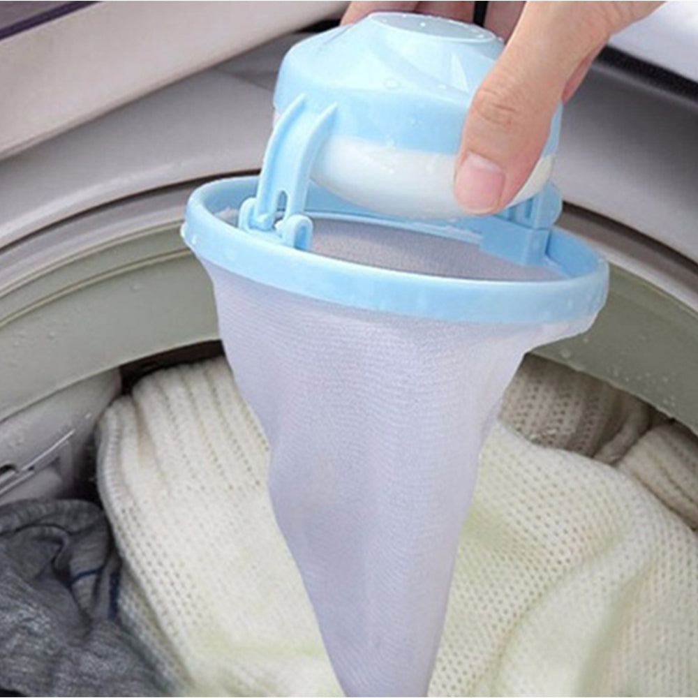 3x Floating Lint Hair Catcher Mesh Pouch Washing Machine Laundry Filter Bag