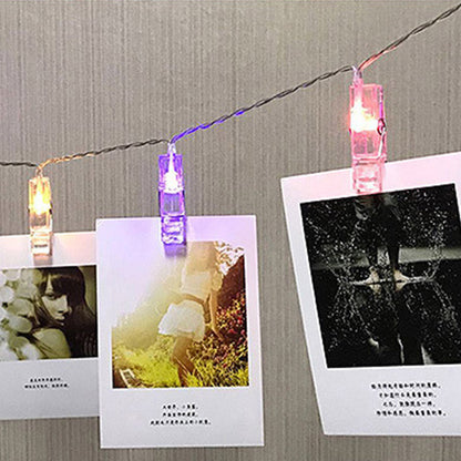 1 or 2-Pack LED Hanging Picture Photo Peg Clip Fairy String Lights Party Decoration
