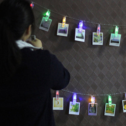 1 or 2-Pack LED Hanging Picture Photo Peg Clip Fairy String Lights Party Decoration
