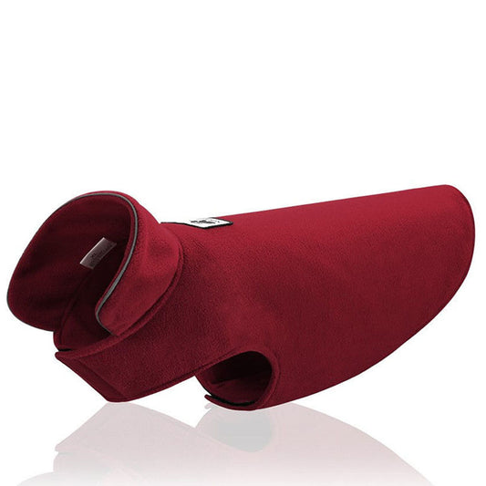 Pet Dog Warm Coat Fleece Jacket Jumper Sweater Winter Clothes-Red