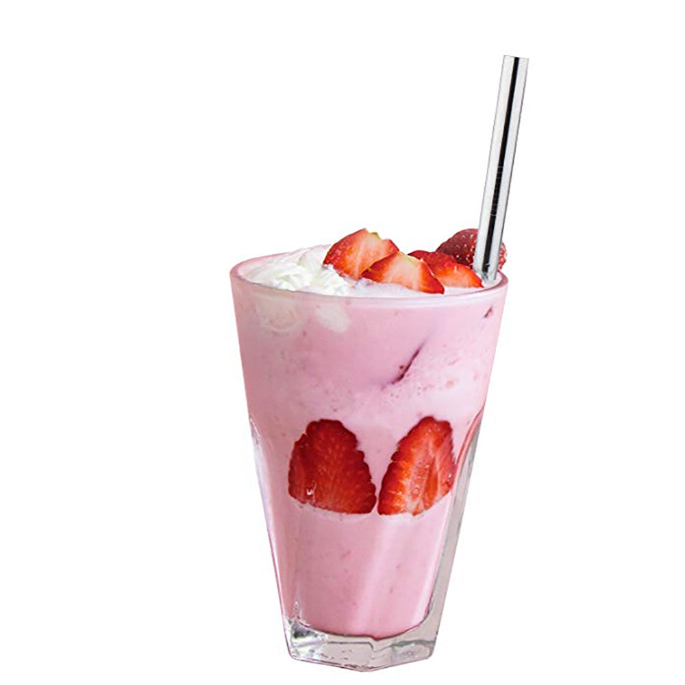 Reusable Stainless Steel Straight Drinking Straws With Brush