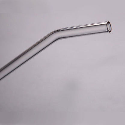 10Pcs Glass Reusable Drinking Straight or Bent Straws Set with Cleanging 2Pcs Brushes