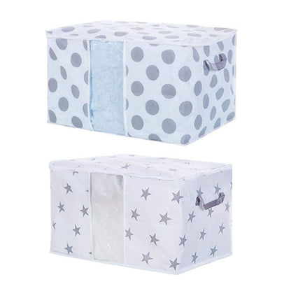2Pcs 0r 4Pcs Clothes Quilt Blanket Storage Bag Organizer Foldable Zipper Box Light Large foldable Washable Closet Underbed Blanket Luggage Organiser Storage Bag Case Box