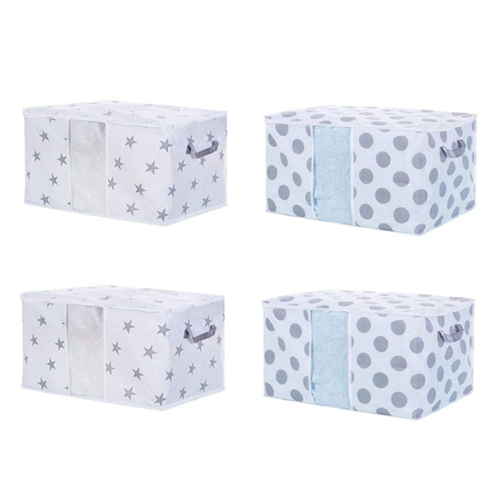 2Pcs 0r 4Pcs Clothes Quilt Blanket Storage Bag Organizer Foldable Zipper Box Light Large foldable Washable Closet Underbed Blanket Luggage Organiser Storage Bag Case Box