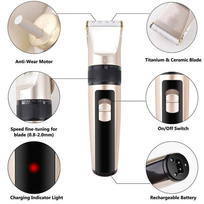 USB Cordless Electric Dog Clipper Set