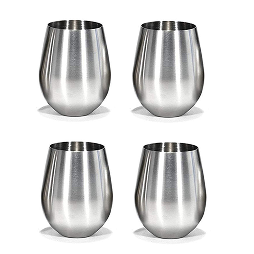 Stainless Steel Wine Glasses Goblets Champagne Bar Party Banquet
