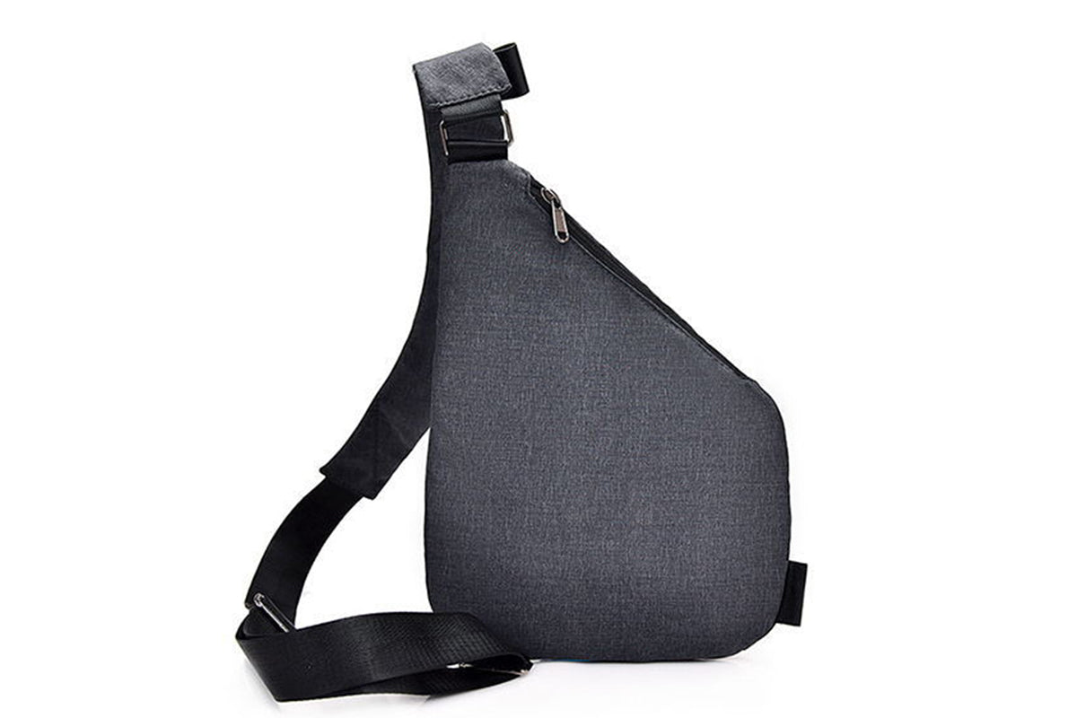 Unisex Durable Adjustable Crossbody Bag with Zipper Closure