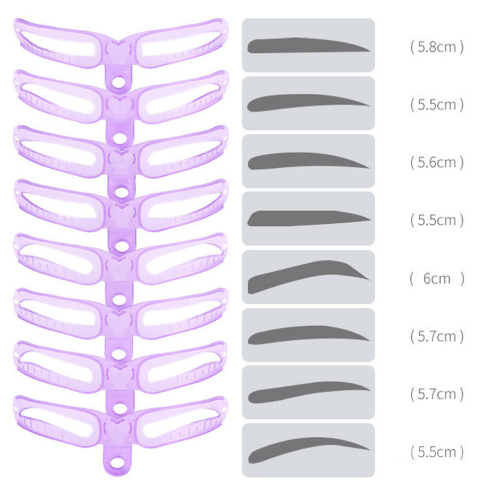 8 in 1 Eyebrow Templates Eyebrow Stencils DIY Grooming Stencils Eyebrow Shaping Templates Eye Makeup Tools