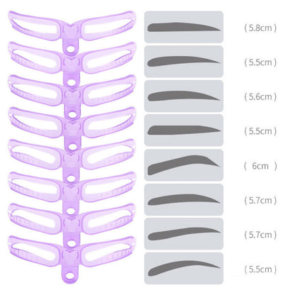 8 in 1 Eyebrow Templates Eyebrow Stencils DIY Grooming Stencils Eyebrow Shaping Templates Eye Makeup Tools