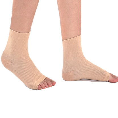 4 Pairs of Unisex Plantar Fasciitis Socks-Nude