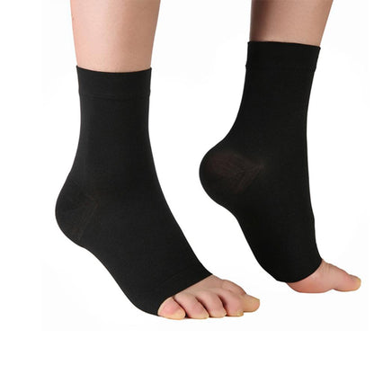 2 Pairs of Unisex Plantar Fasciitis Socks-Black
