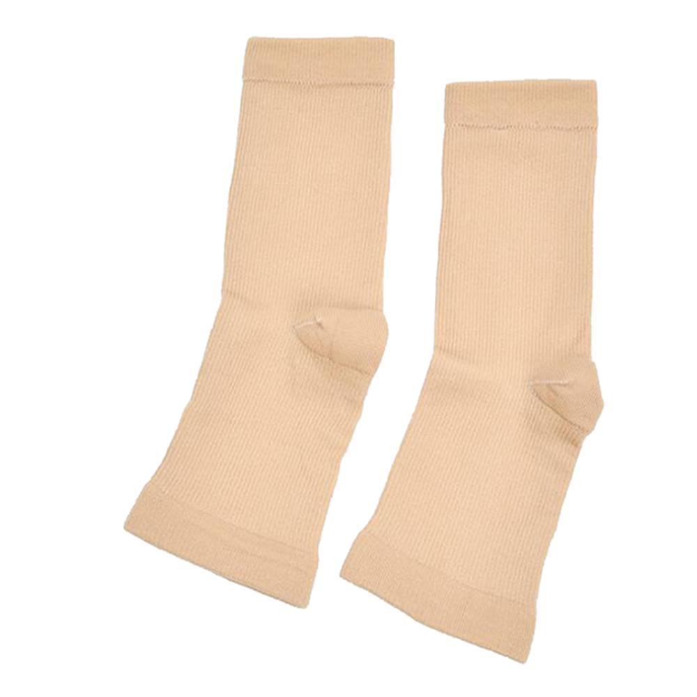 4 Pairs of Unisex Plantar Fasciitis Socks-Nude