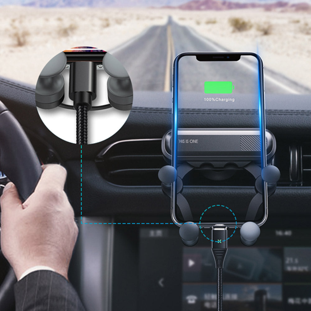 Car Phone Holder Air Vent Mount Phone Stand Soft Phone Holder Non-Slip Automatic Grip Car Phone Stand