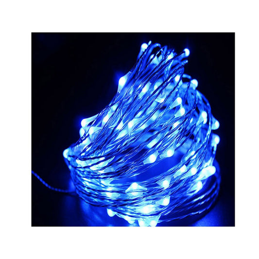 Christmas Fairy Lights 300LED Copper Wire Twinkle String Lights for Garden Party Indoor Decor -Blue