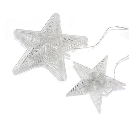 2pcs Christmas Star Tree Topper Light 10LED Star Shaped Light for Xmas Tree Home Shop Office -Multicolor