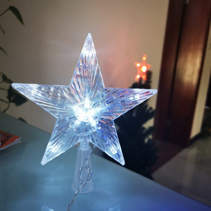Christmas Star Tree Topper Light 30LED Star Shaped Light for Xmas Tree Home Shop Office -White