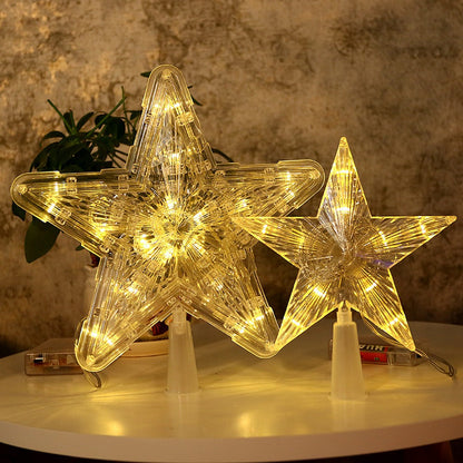 Christmas Star Tree Topper Light 30LED Star Shaped Light for Xmas Tree Home Shop Office -Warm White