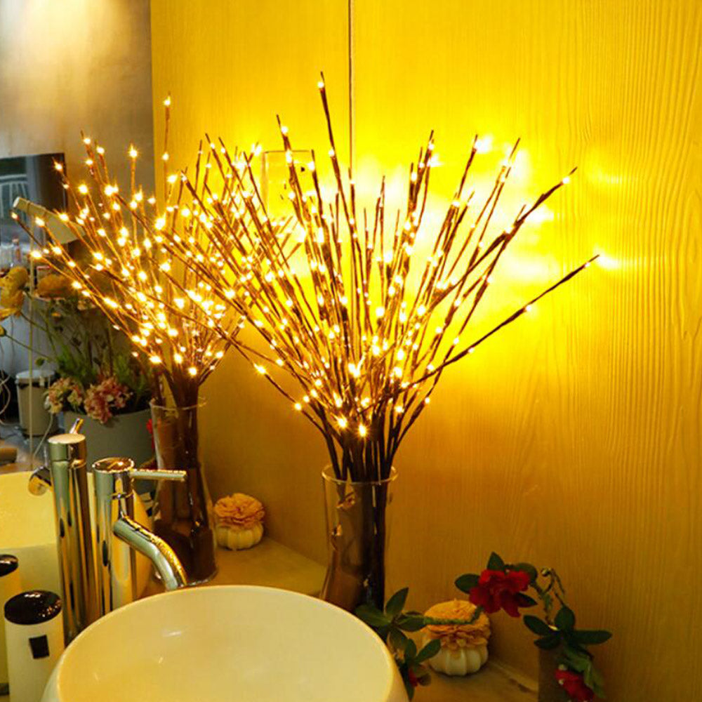 20LED Tree Branch LED Light Battery Powered Decoration Light Artificial Tree Branch LED Light for Home Decoration