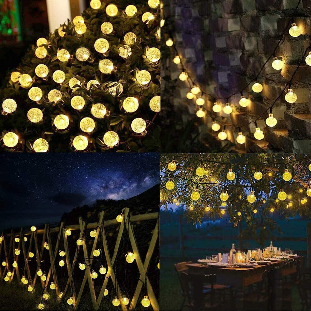 5m 50LED or 10m 100LED Solar String Light Indoor and Outdoor Garden Decoration Light Bubbles String Light LED Fairy Lights