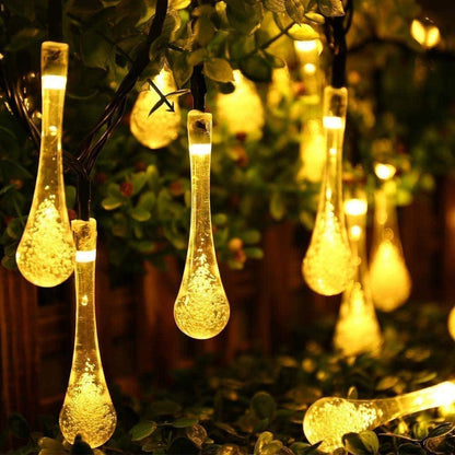 10m 100LED Water Drop Solar String Light Indoor and Outdoor Garden Decoration Light Bubbles String Light LED Fairy Lights