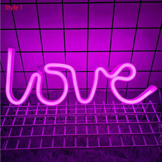 LED Neon Light LED Neon Sign Light USB and Battery Powered Party Decoration Light Home Decoration Light Strip