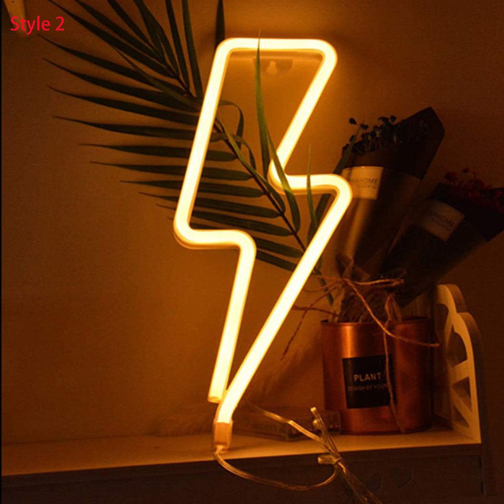 LED Neon Light LED Neon Sign Light USB and Battery Powered Party Decoration Light Home Decoration Light Strip