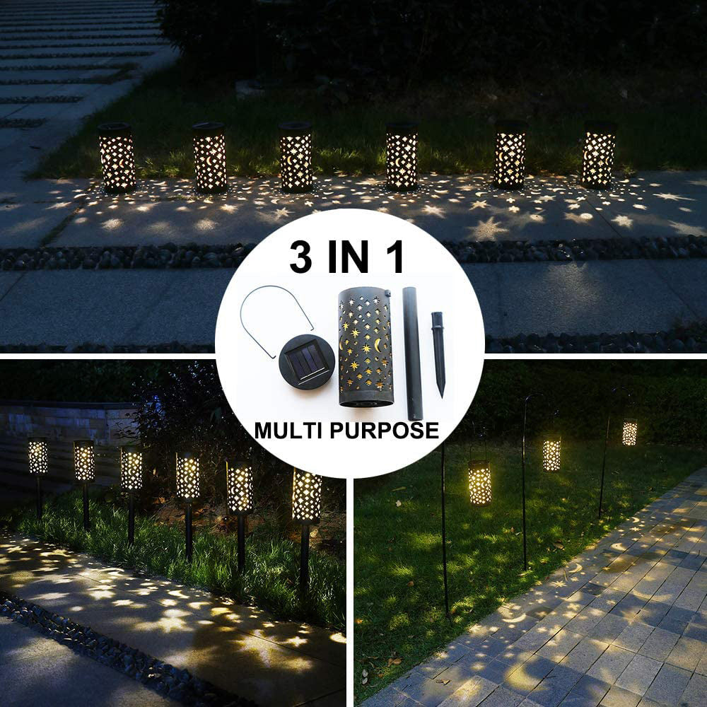 Solar Garden LED Light Outdoor Waterproof Solar Lamp Lantern Pathway Garden Stake Lights