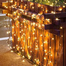 12M 100LED Warm White 8 Mode Solar String Lights Waterproof Starry Fairy Light