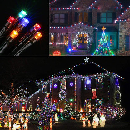 32M 300LED Multicolour 8 Mode Solar String Lights Waterproof Starry Fairy Light