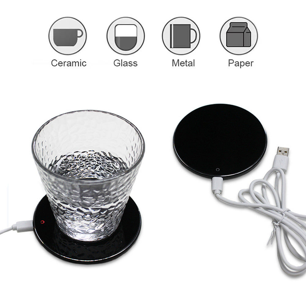 Electric Coffee Mug Warmer Pad USB Tea Beverage Heating Plate Desktop Cup Pad