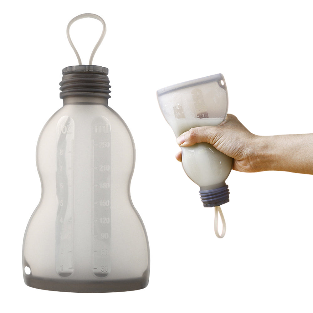 250ML Reusable Silicone Breast Milk Storage Bag Squeezable Food Pouch