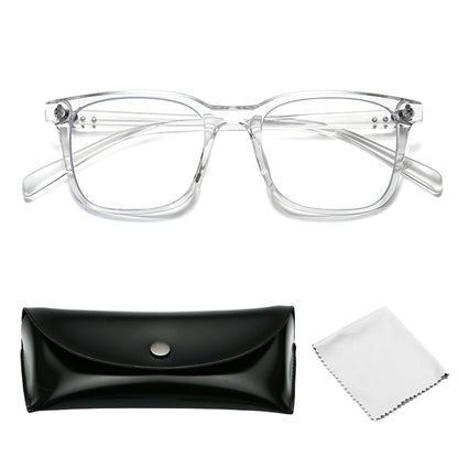 Blue Light Blocking Glasses Fashion Anti Eye Strain Eyeglasses for Computer Gaming-White