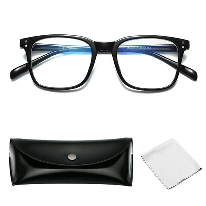 Blue Light Blocking Glasses Fashion Anti Eye Strain Eyeglasses for Computer Gaming-Black