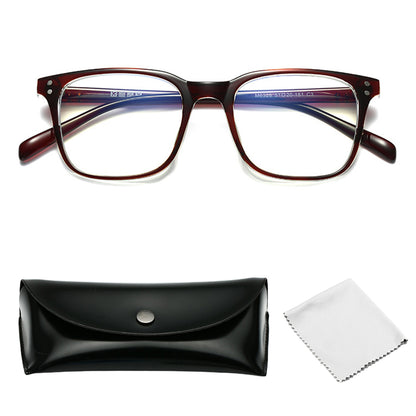 Blue Light Blocking Glasses Fashion Anti Eye Strain Eyeglasses for Computer Gaming-Chili