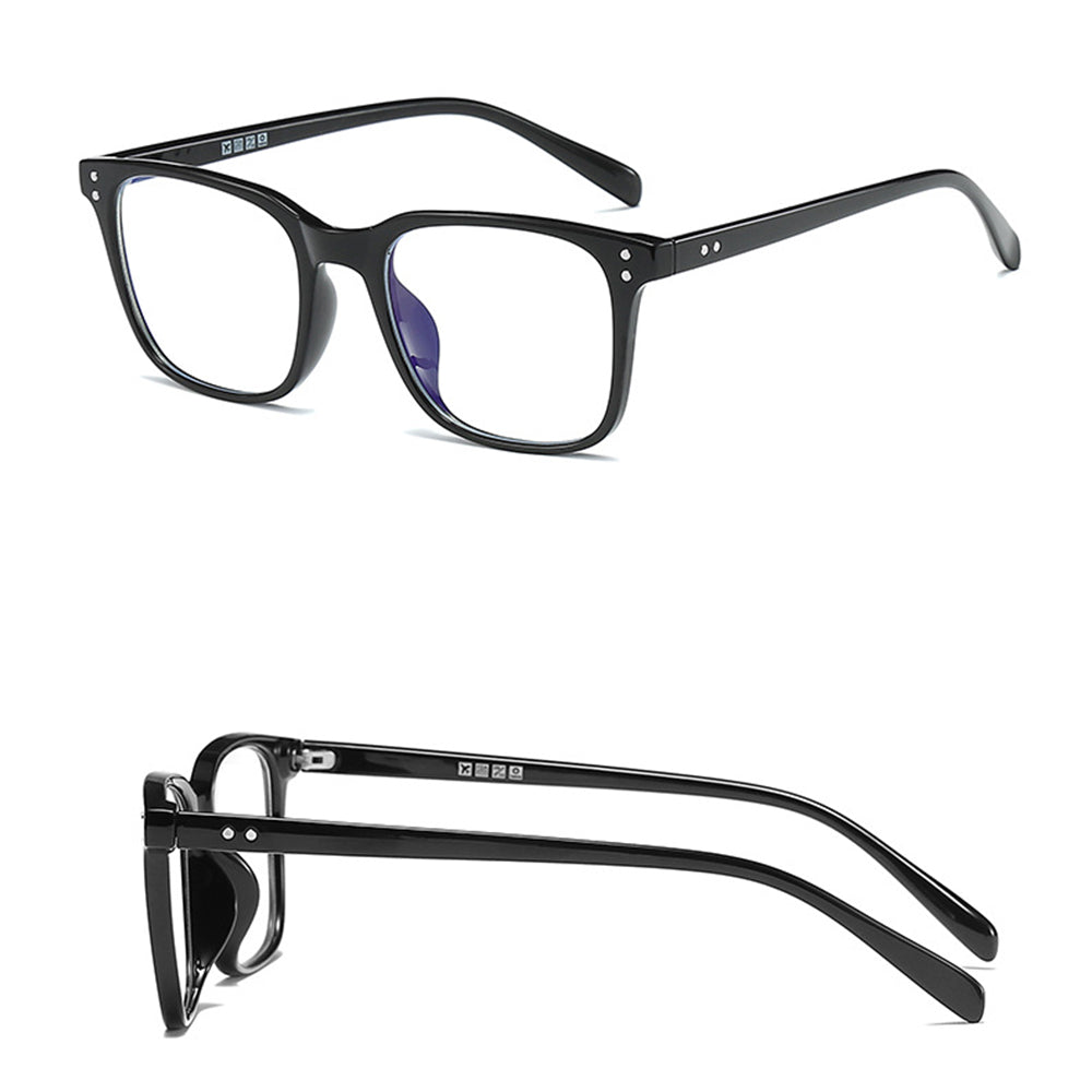 Blue Light Blocking Glasses Fashion Anti Eye Strain Eyeglasses for Computer Gaming-Black