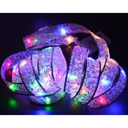 Christmas Tree Ribbon Lights 5 Meters LED Hanging Fairy Lights for Christmas Decoration Party -Style 2