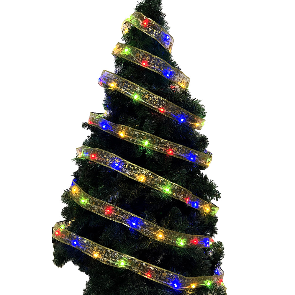Christmas Tree Ribbon Lights 5 Meters LED Hanging Fairy Lights for Christmas Decoration Party -Style 1